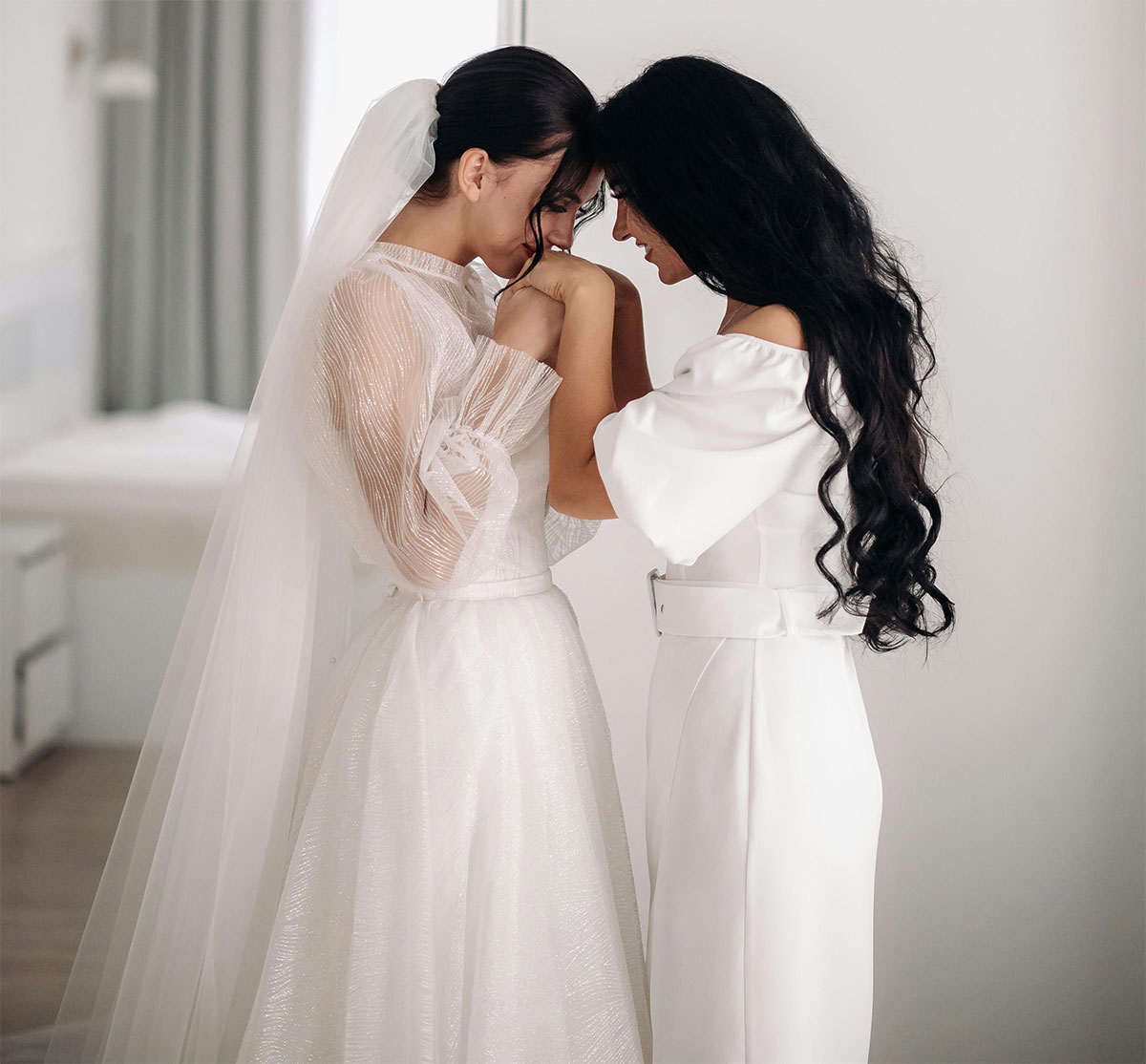 madre e hija antes de la boda